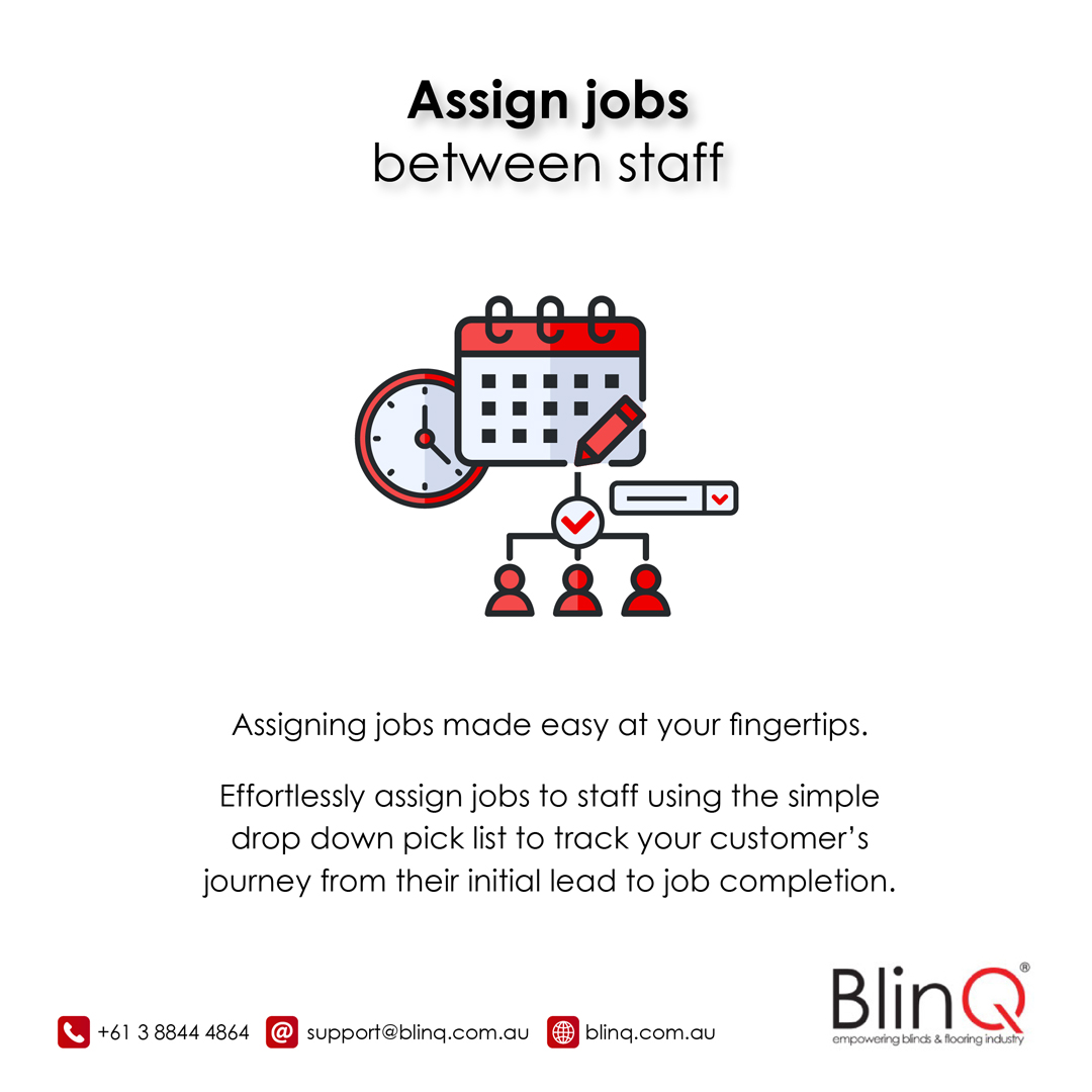 Assign jobs between staff
