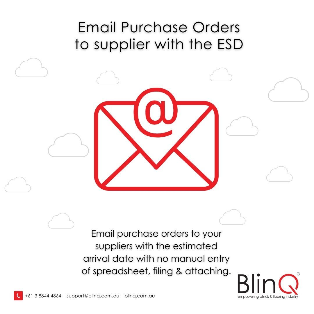Email POâ€™s to supplier with ESD