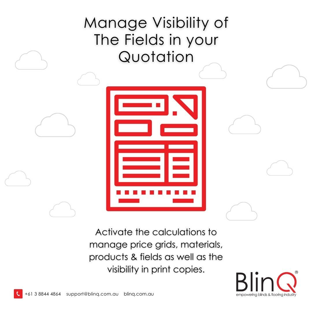 Manage visibility of the fields in your Quotation